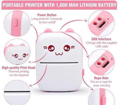 Compact Mini Pocket BT Thermal Printer: Your Portable Printing Companion