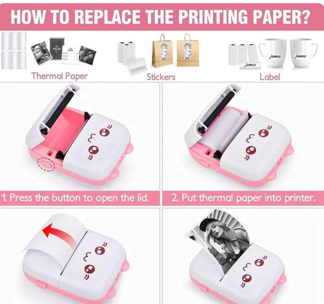 Compact Mini Pocket BT Thermal Printer: Your Portable Printing Companion